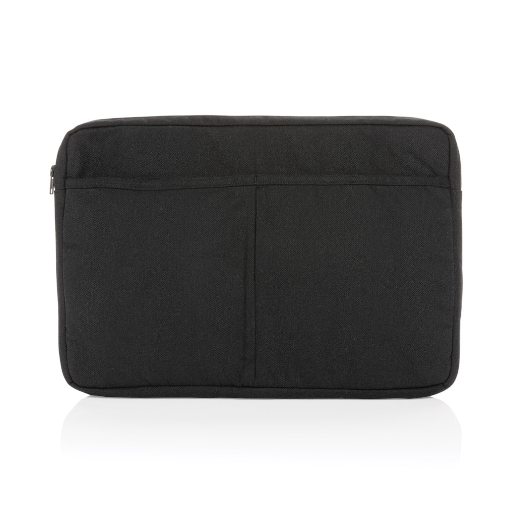 Laluka AWARE™ recycled cotton 15.6 inch laptop sleeve - Black