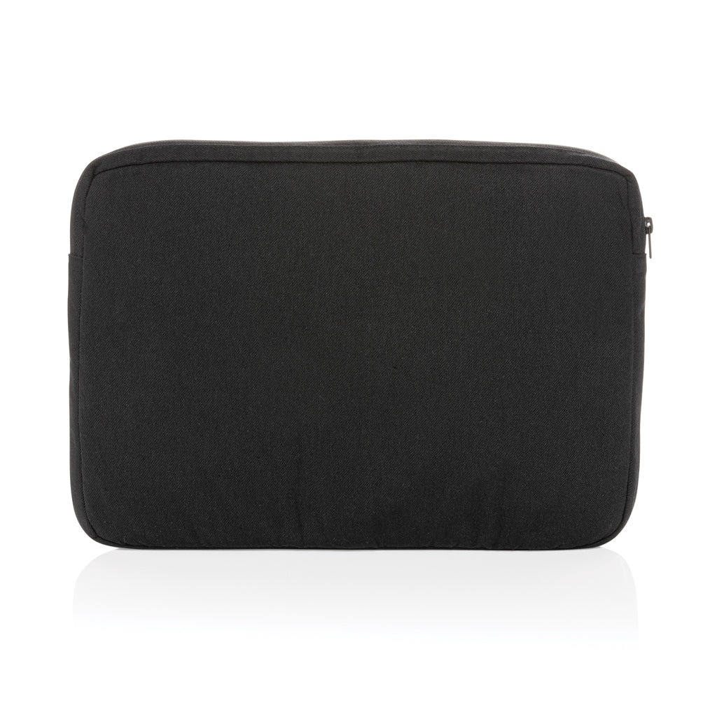Laluka AWARE™ recycled cotton 15.6 inch laptop sleeve - Black