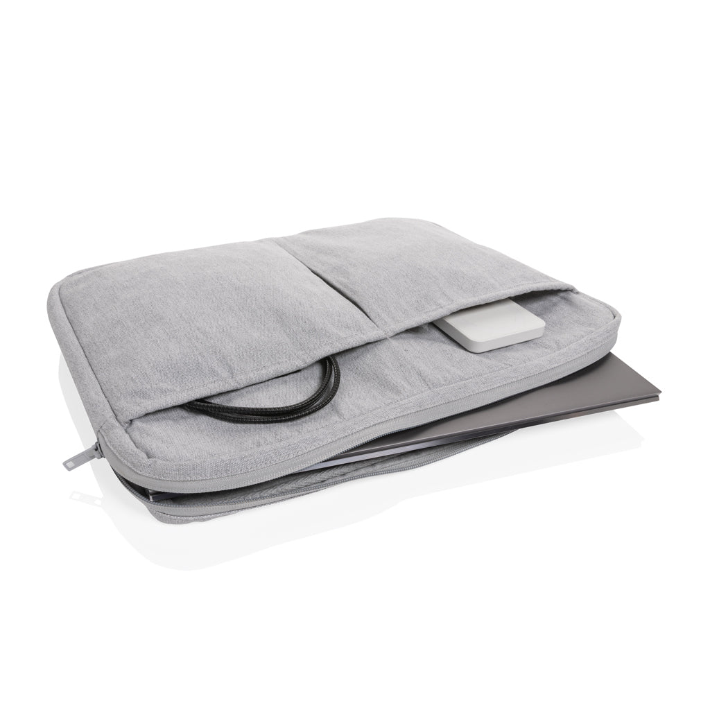 Laluka AWARE™ recycled cotton 15.6 inch laptop sleeve - Grey