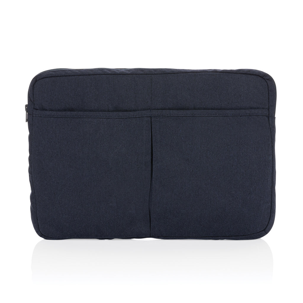 Laluka AWARE™ recycled cotton 15.6 inch laptop sleeve - Navy