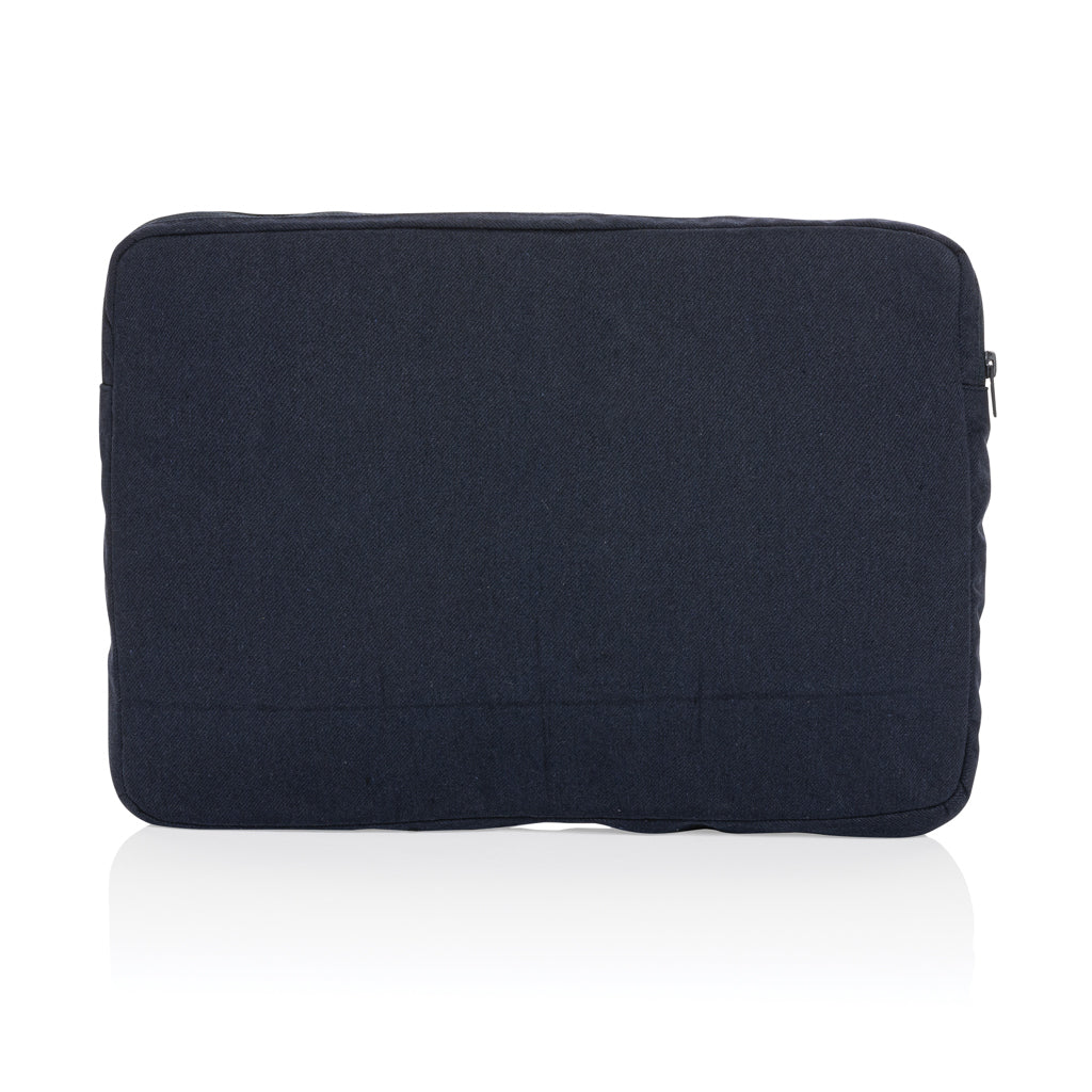 Laluka AWARE™ recycled cotton 15.6 inch laptop sleeve - Navy