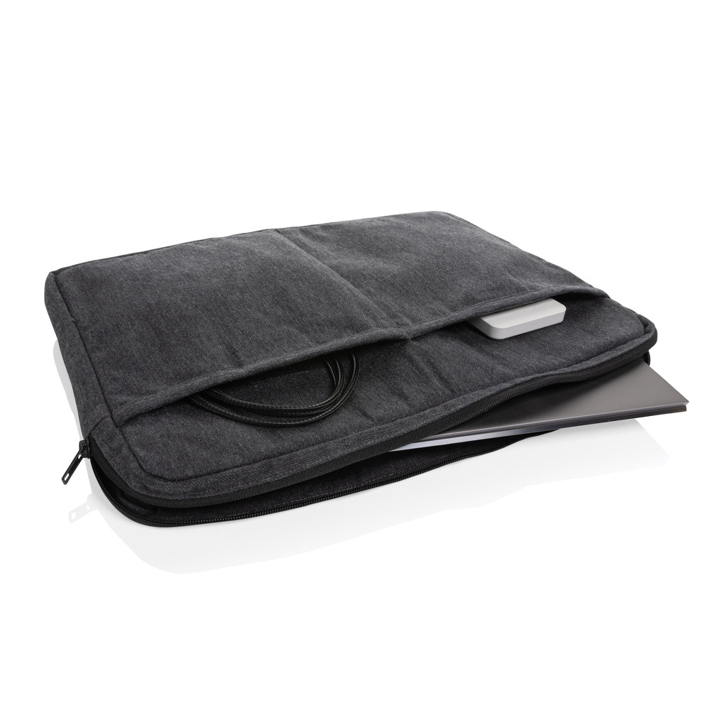 Laluka AWARE™ recycled cotton 15.6 inch laptop sleeve - Anthracite