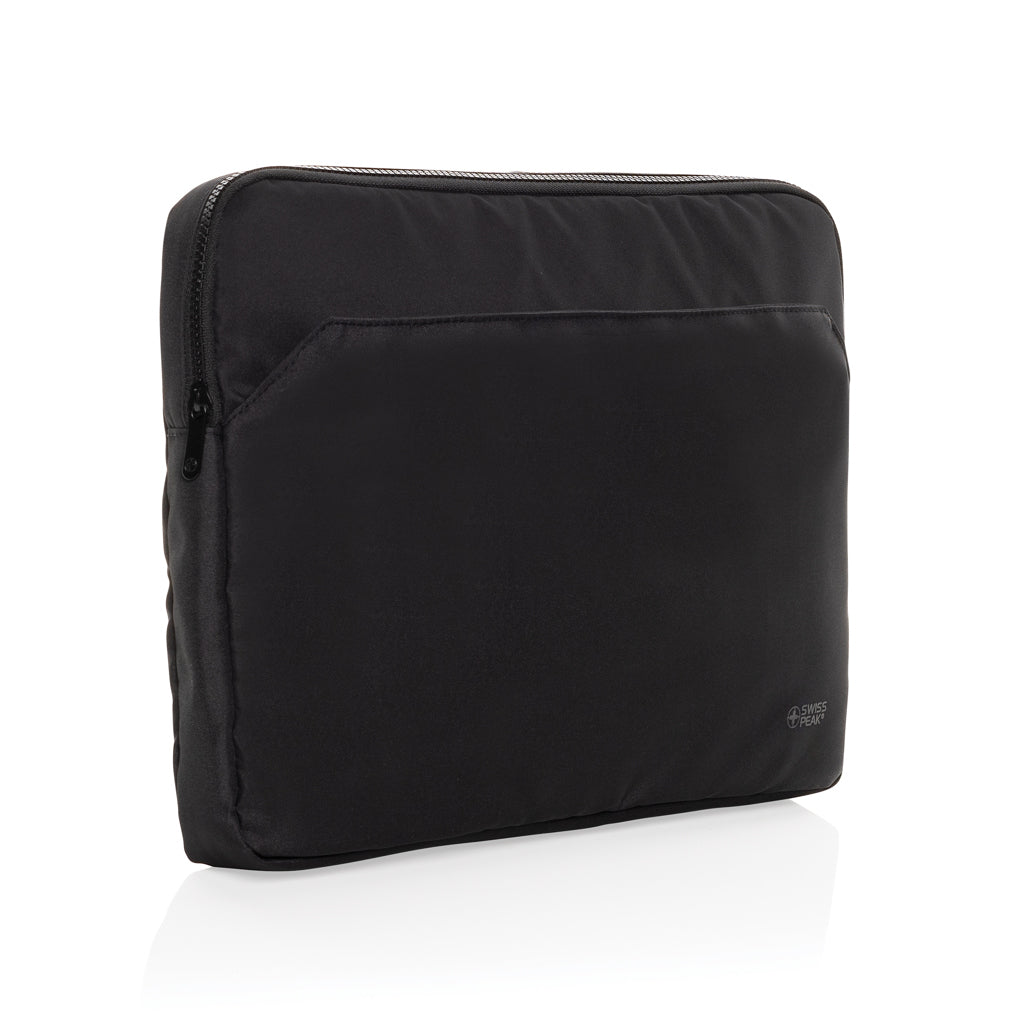 Swiss Peak Aware™ RPET Essential 15.6 inch laptop sleeve - Black