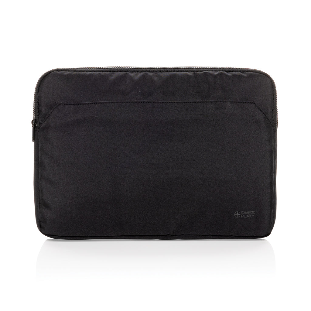 Swiss Peak Aware™ RPET Essential 15.6 inch laptop sleeve - Black
