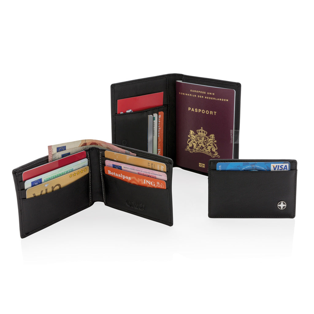 RFID anti-skimming card holder - Black