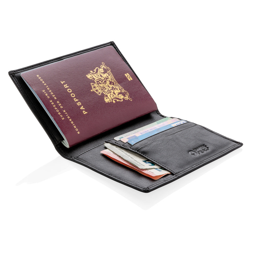 RFID anti-skimming passport holder - Black
