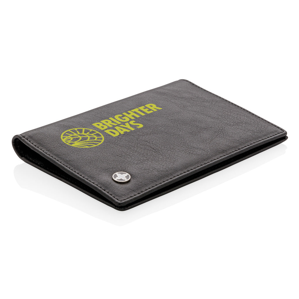 RFID anti-skimming passport holder - Black