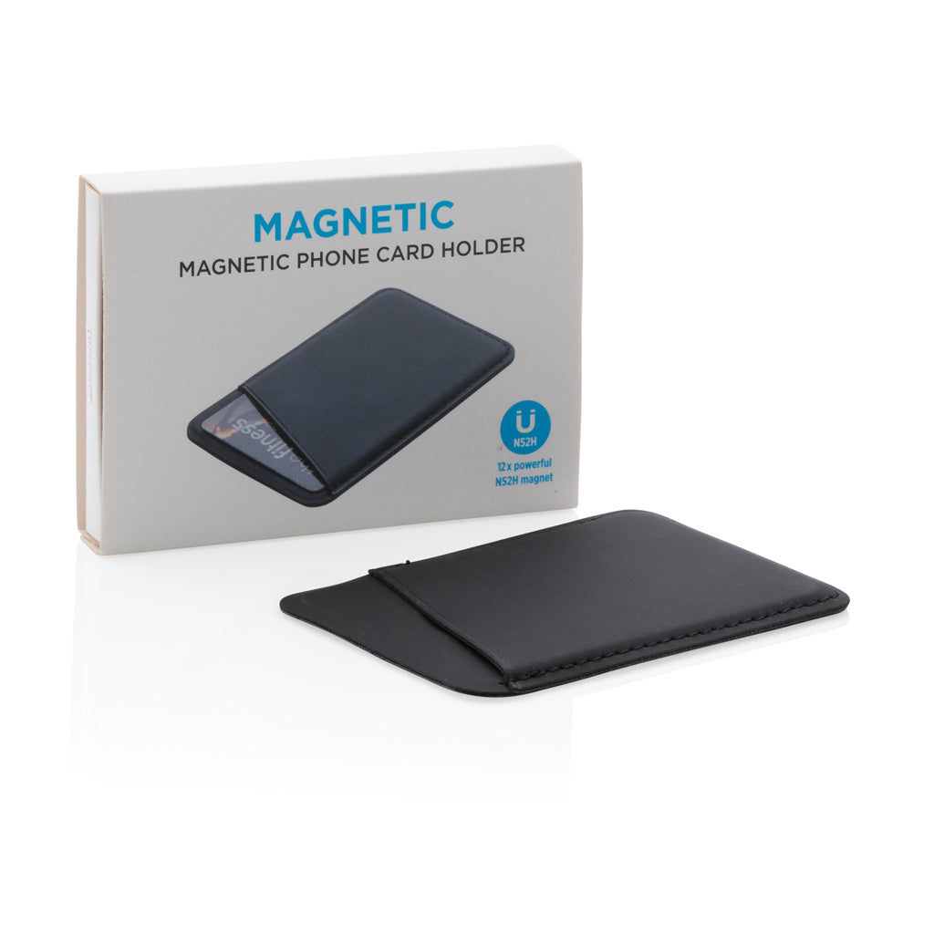 Magnetic phone card holder - Black