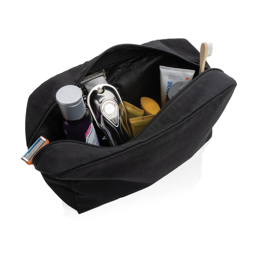 Impact Aware™ 285 gsm rcanvas toiletry bag undyed - Black
