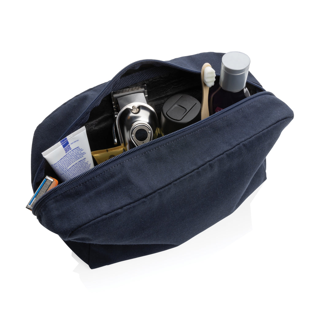Impact Aware™ 285 gsm rcanvas toiletry bag undyed - Navy