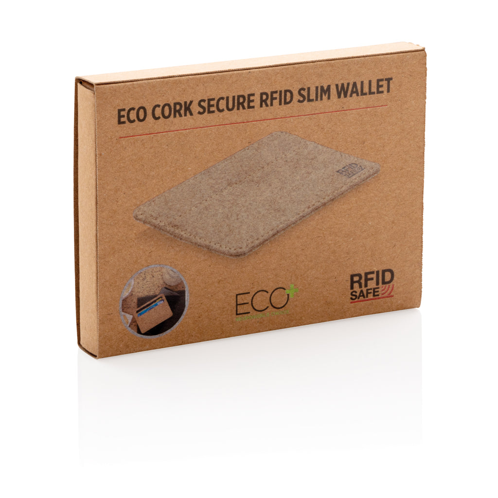 Cork secure RFID slim wallet - Brown