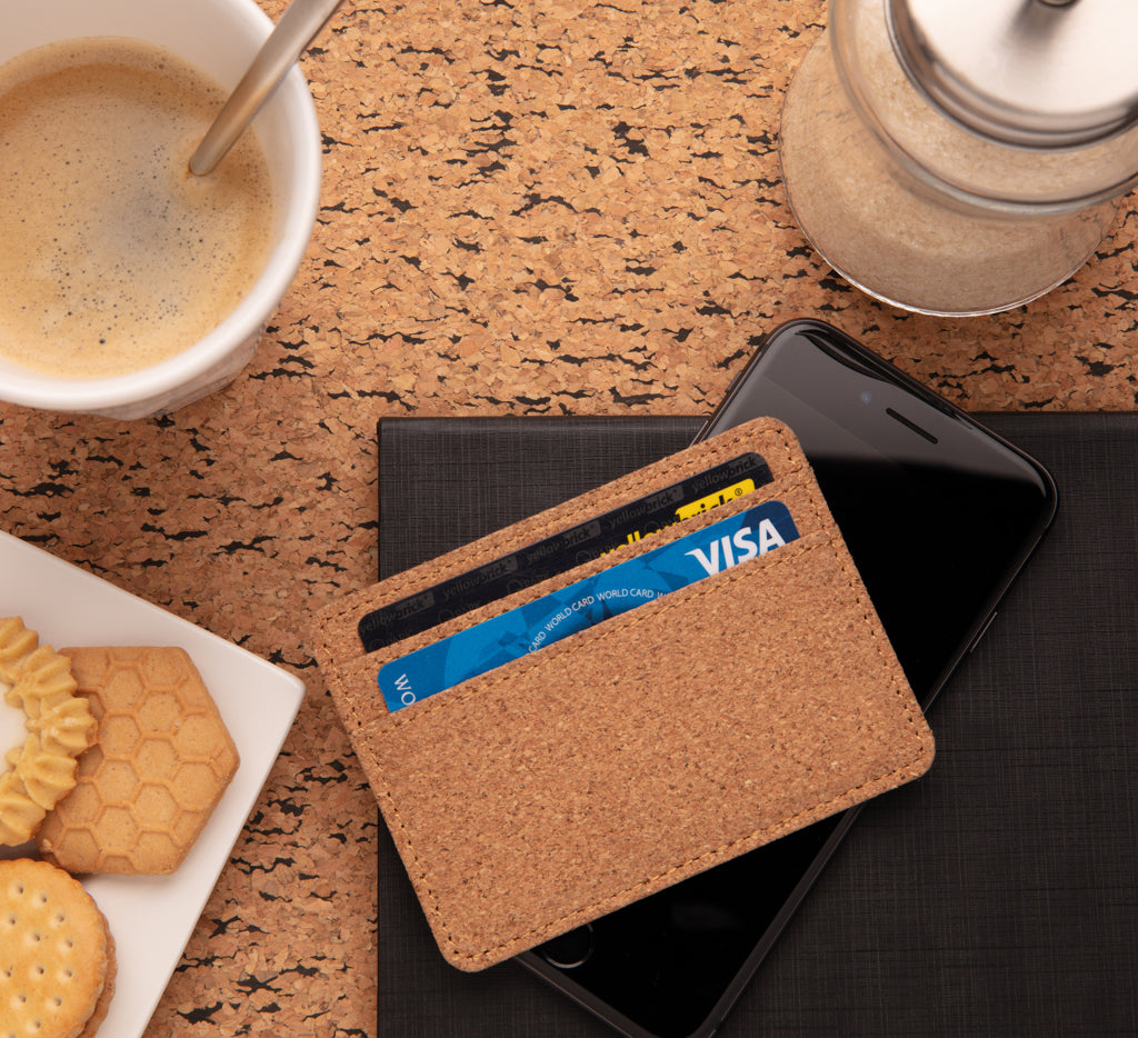 Cork secure RFID slim wallet - Brown
