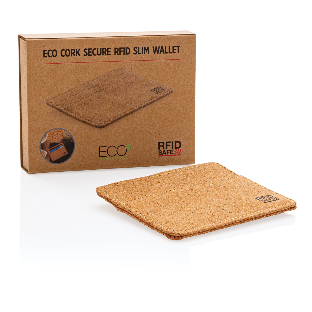 Cork secure RFID slim wallet - Brown