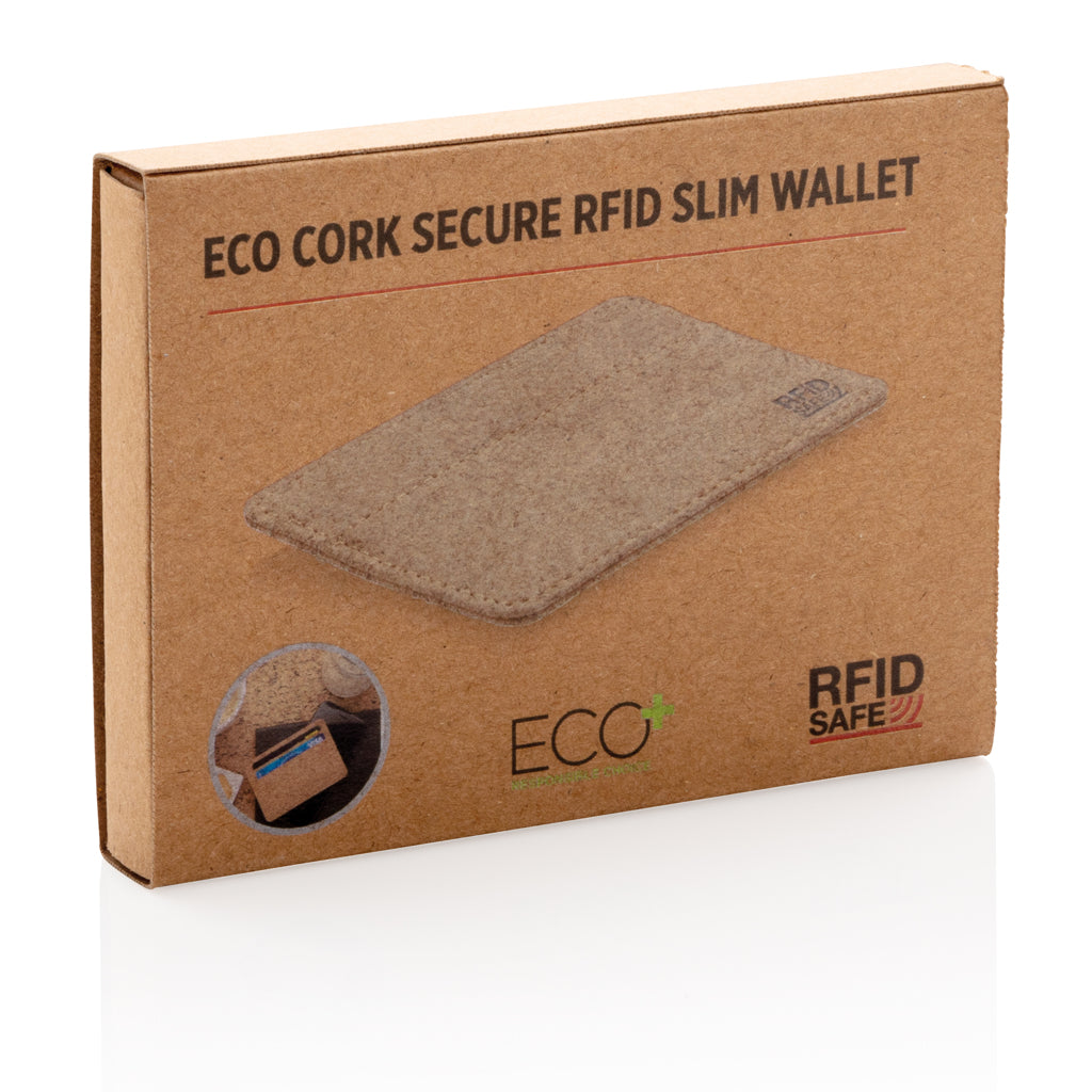 Cork secure RFID slim wallet - Brown