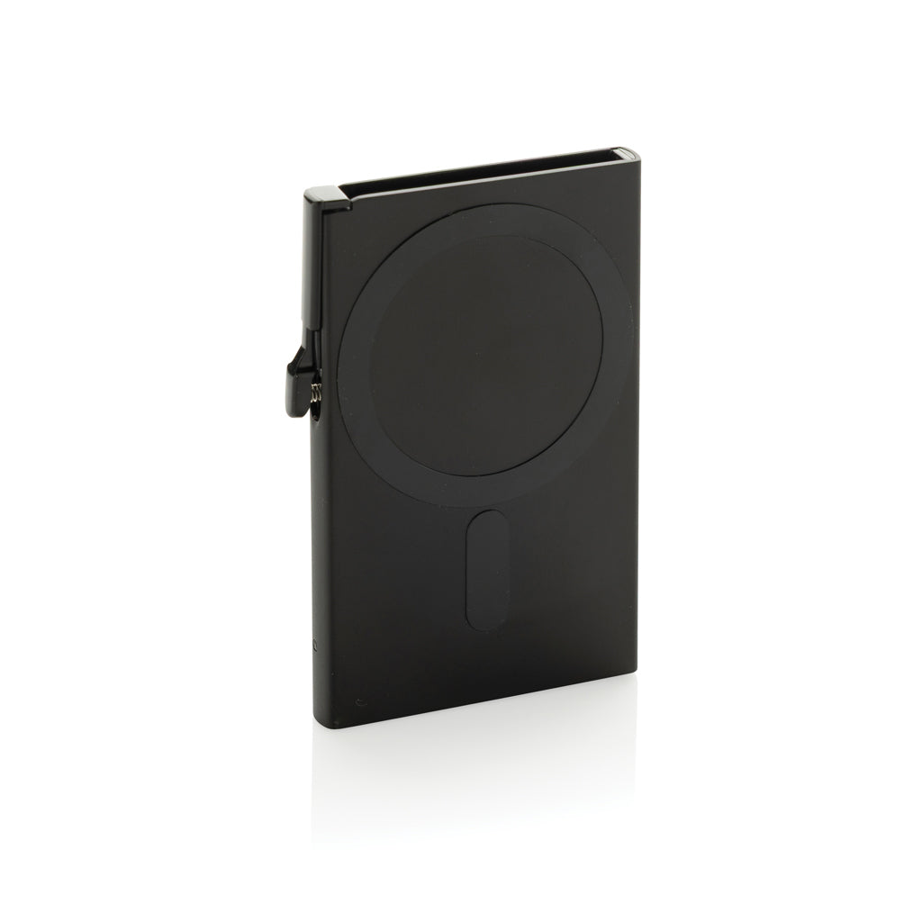 Standard aluminium RFID magnetic phone cardholder - Black