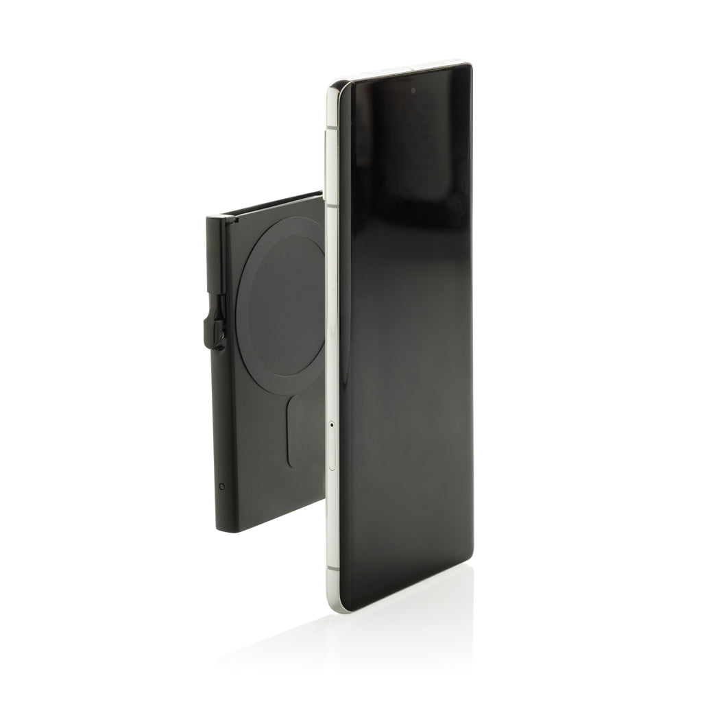 Standard aluminium RFID magnetic phone cardholder - Black