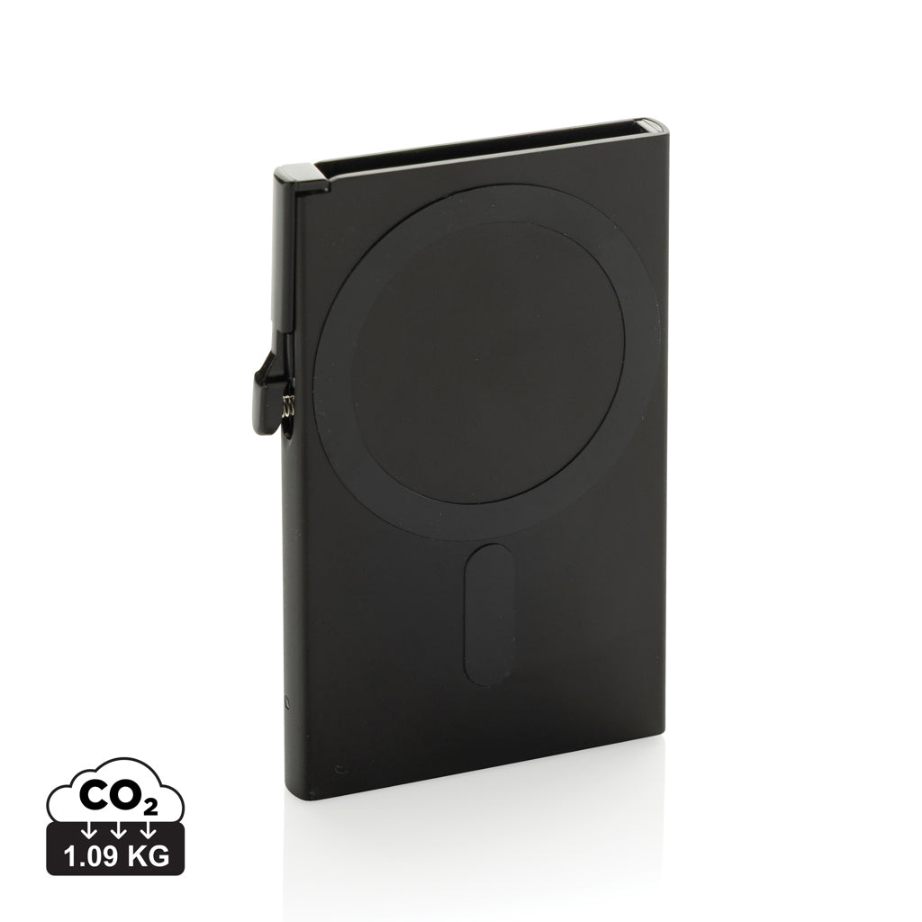Standard aluminium RFID magnetic phone cardholder - Black