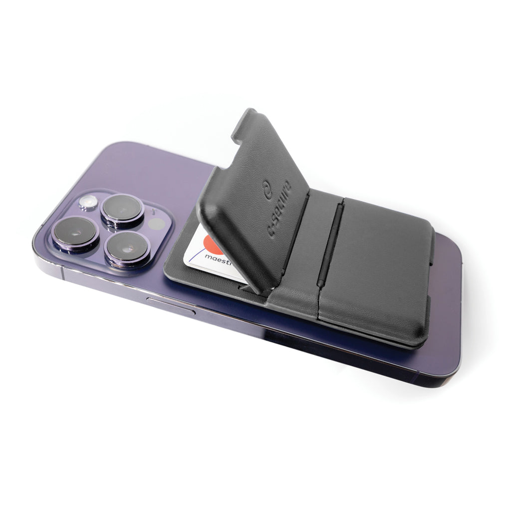 C-Secure MagSafe phone wallet - Black