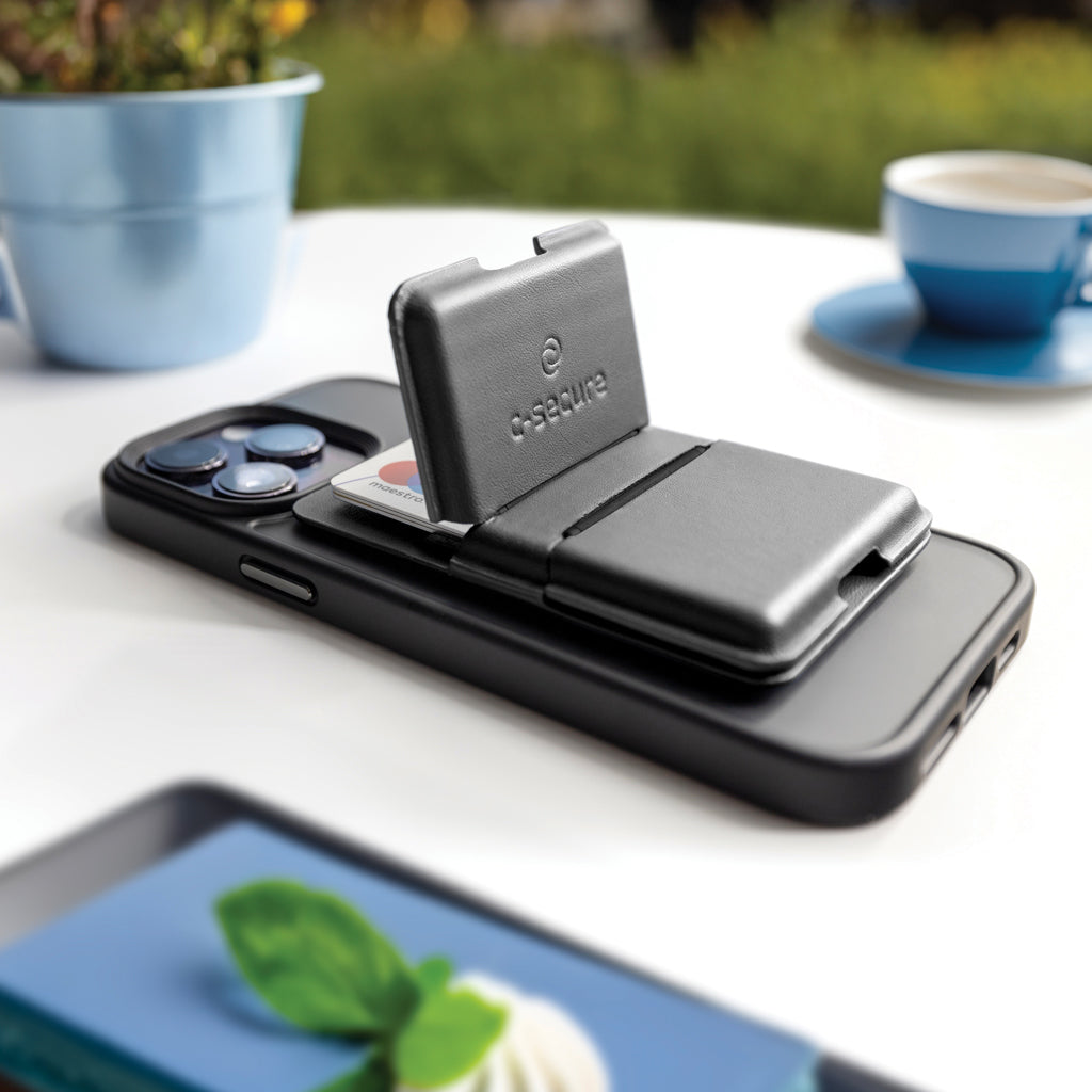 C-Secure MagSafe phone wallet - Black