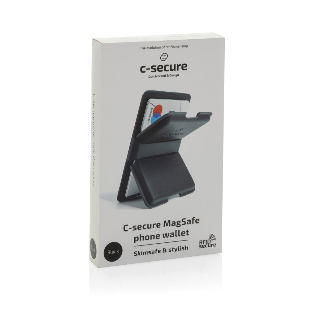 C-Secure MagSafe phone wallet - Black