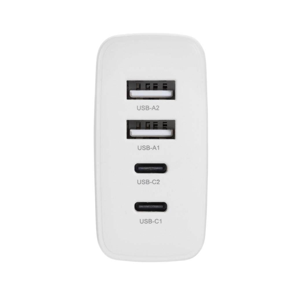 TravelCharge Pro RCS rplastic travel charger with USB C - White