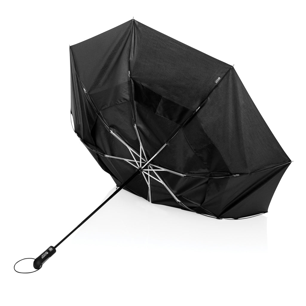 Swiss Peak Aware™ Tornado 27” pocket storm umbrella - Black