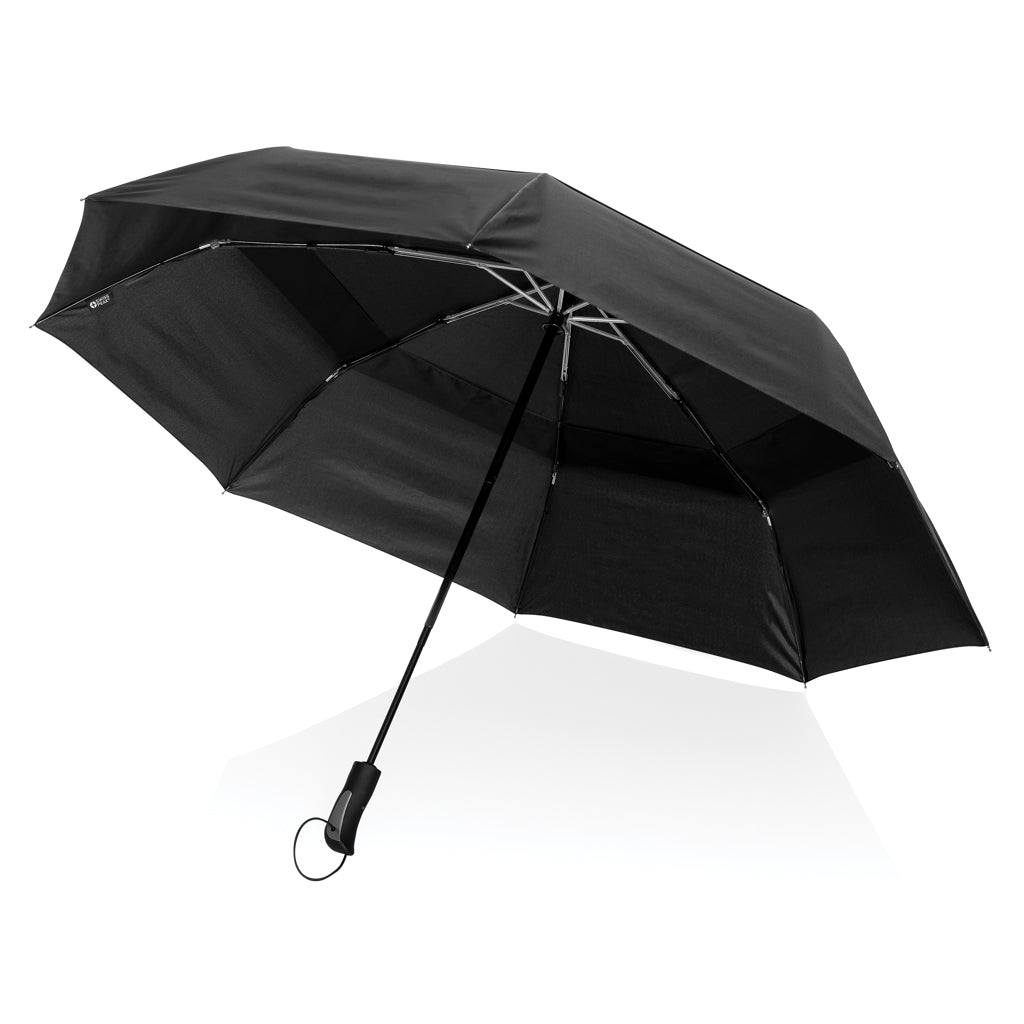Swiss Peak Aware™ Tornado 27” pocket storm umbrella - Black