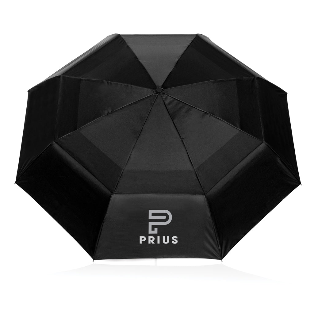 Swiss Peak Aware™ Tornado 27” pocket storm umbrella - Black