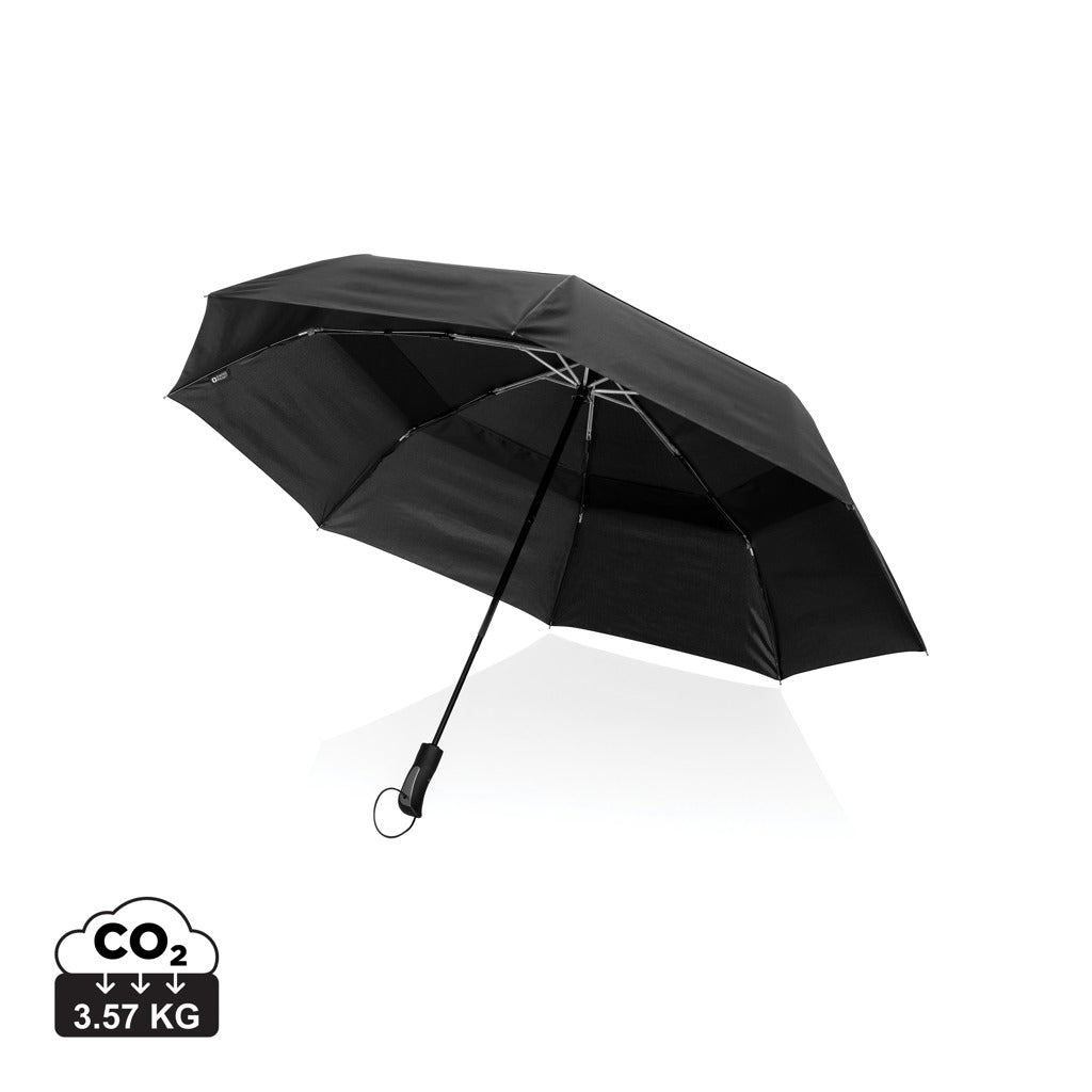 Swiss Peak Aware™ Tornado 27” pocket storm umbrella - Black