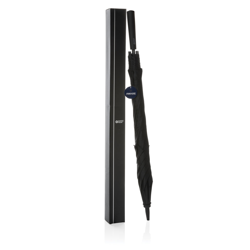 Swiss peak AWARE™ Tornado 23” storm umbrella - Black