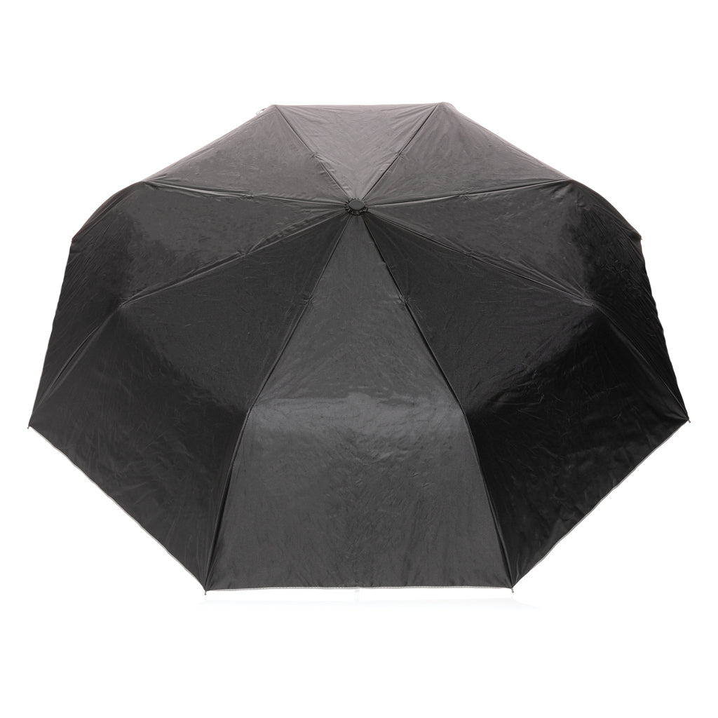 21' Impact AWARE™ RPET 190T Pongee dual colour mini umbrella - Silver
