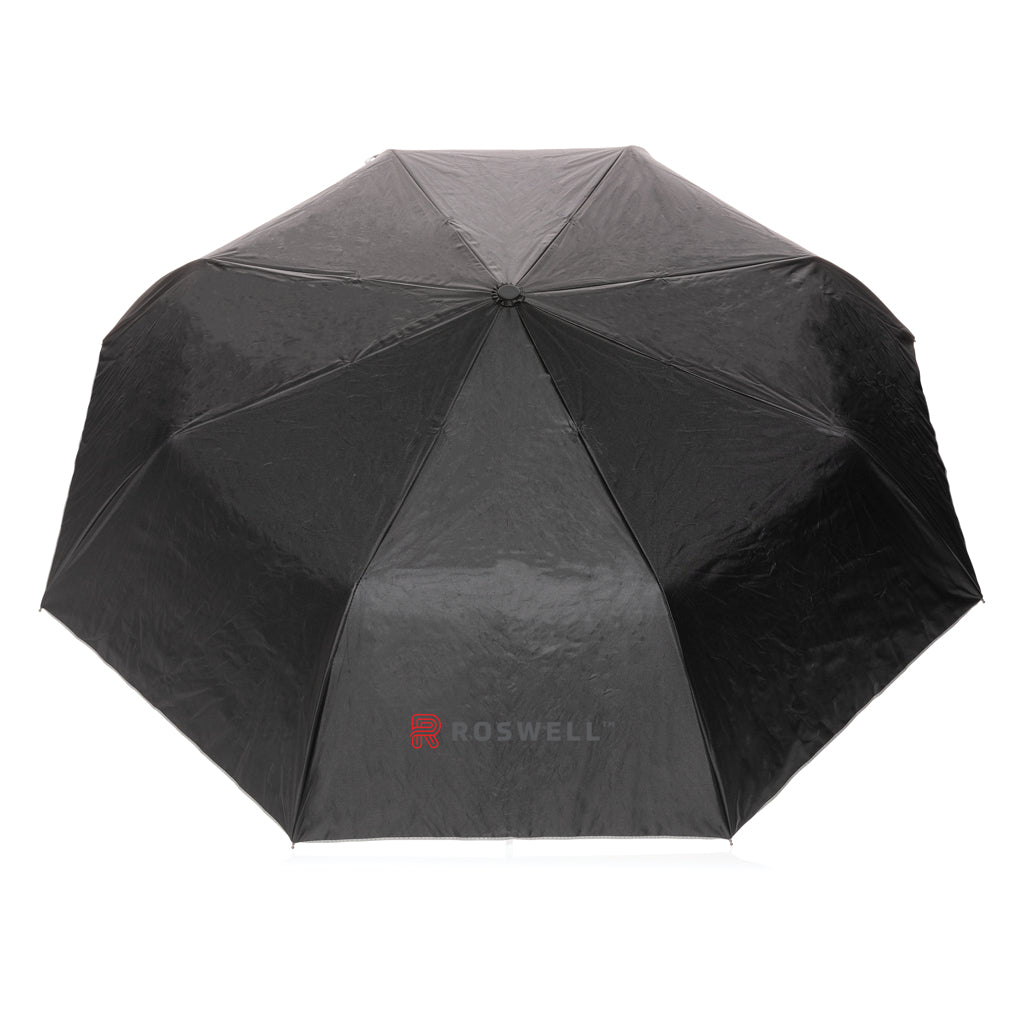 21' Impact AWARE™ RPET 190T Pongee dual colour mini umbrella - Silver