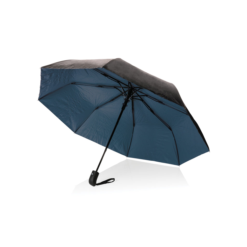 21' Impact AWARE™ RPET 190T Pongee dual colour mini umbrella - Blue