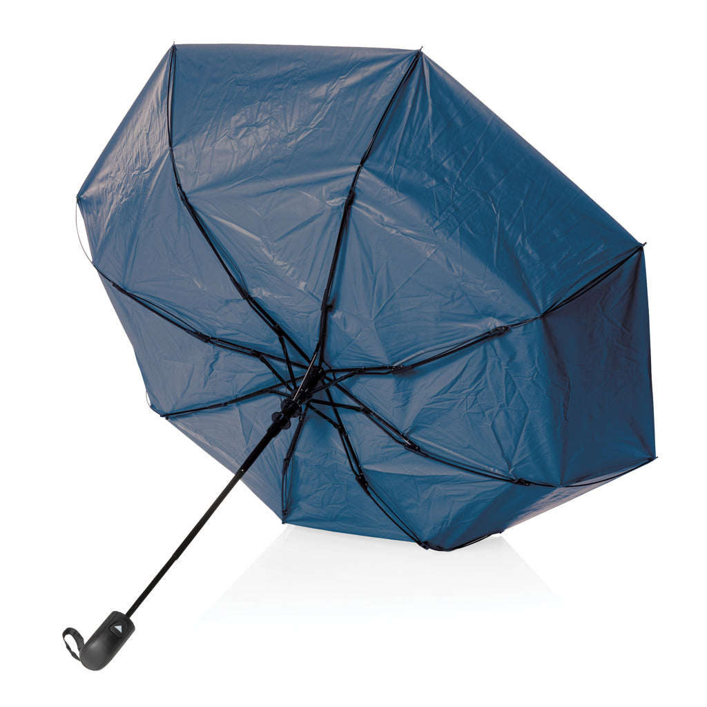 21' Impact AWARE™ RPET 190T Pongee dual colour mini umbrella - Blue