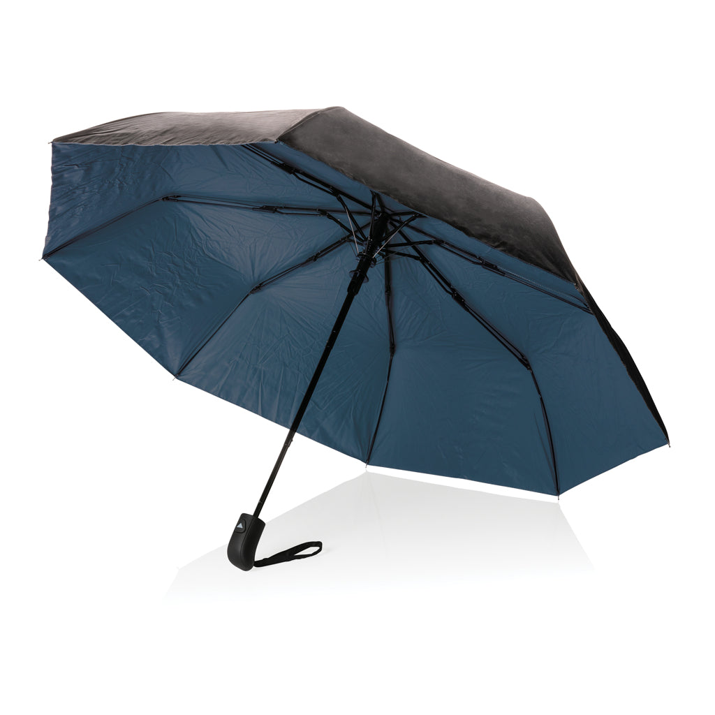 21' Impact AWARE™ RPET 190T Pongee dual colour mini umbrella - Blue