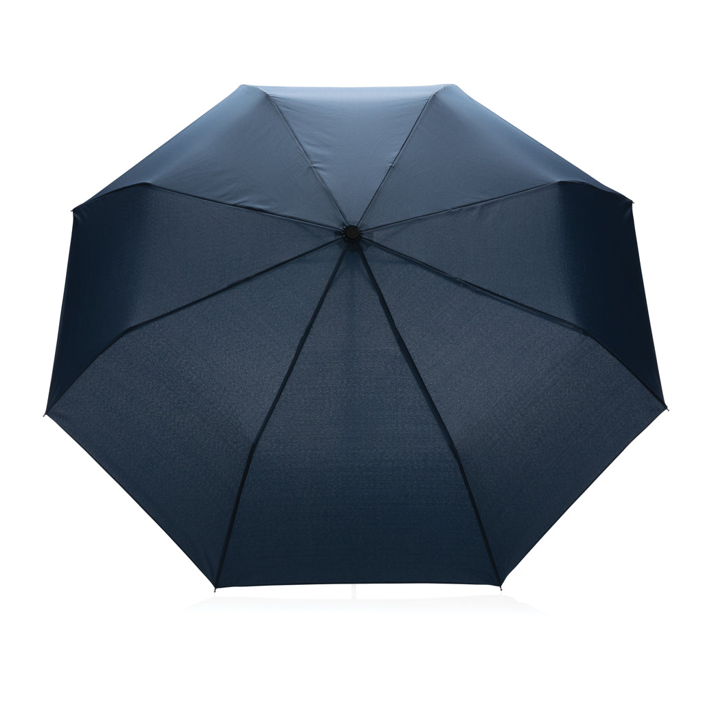 20.5' Impact AWARE™ RPET 190T Pongee bamboo mini umbrella - Navy