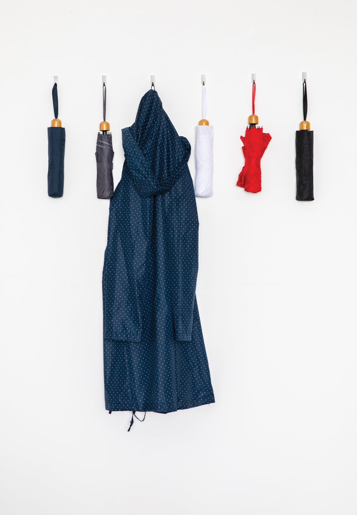 20.5' Impact AWARE™ RPET 190T Pongee bamboo mini umbrella - Navy