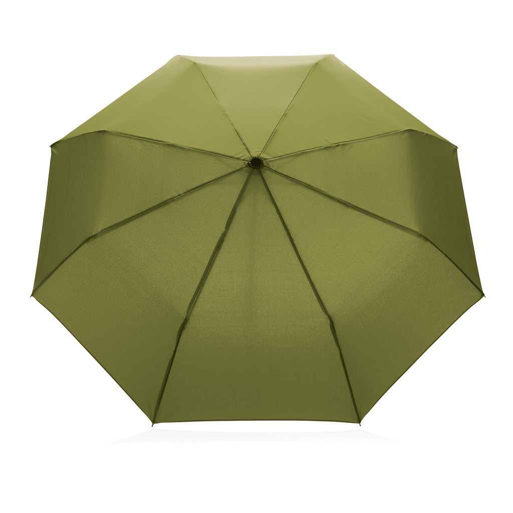 20.5' Impact AWARE™ RPET 190T Pongee bamboo mini umbrella - Green