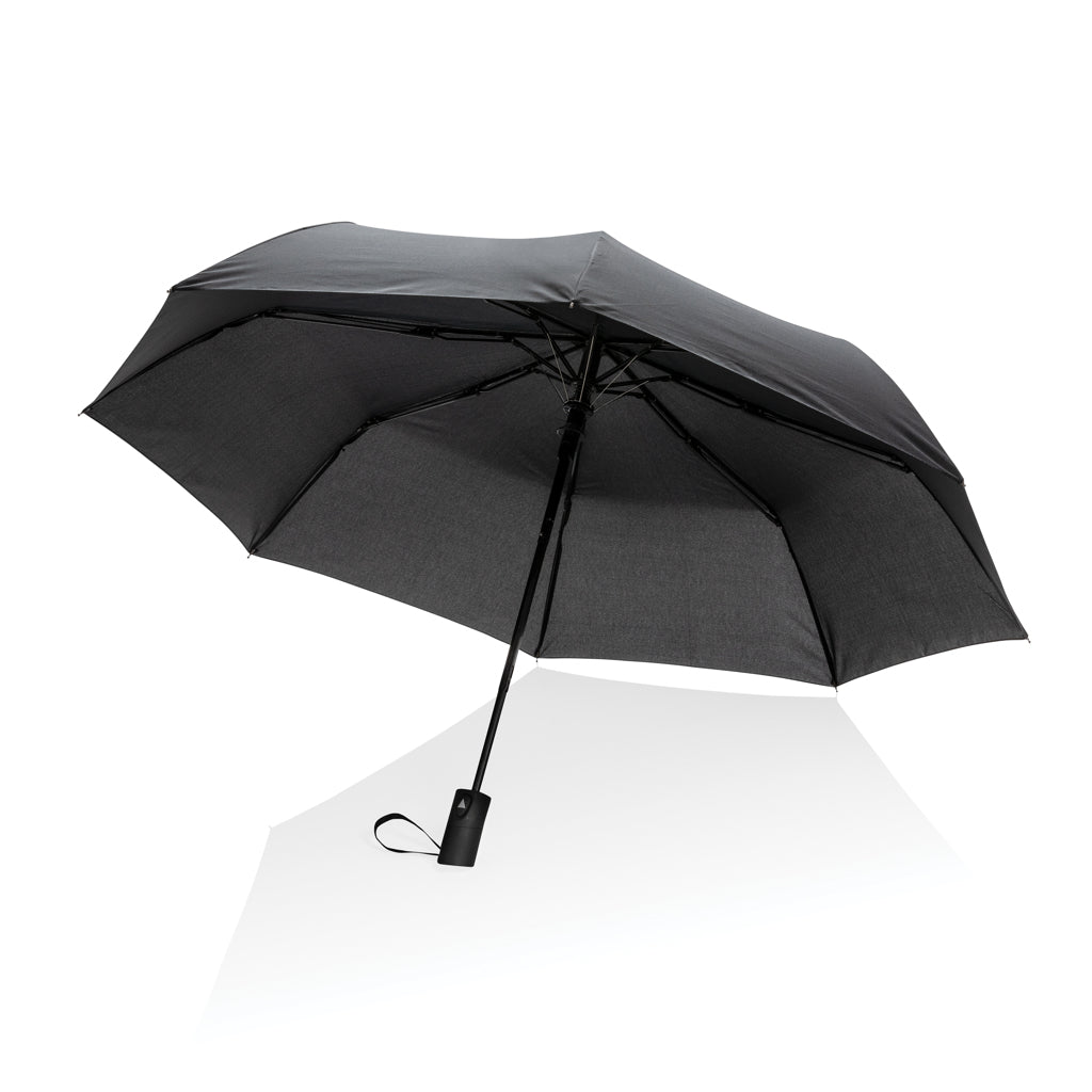 21' Impact AWARE™ RPET 190T mini auto open umbrella - Black