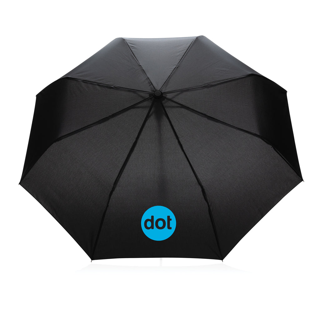 21' Impact AWARE™ RPET 190T mini auto open umbrella - Black