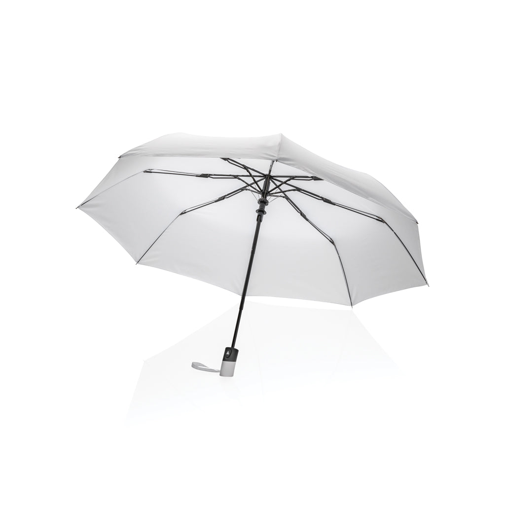 21' Impact AWARE™ RPET 190T mini auto open umbrella - White