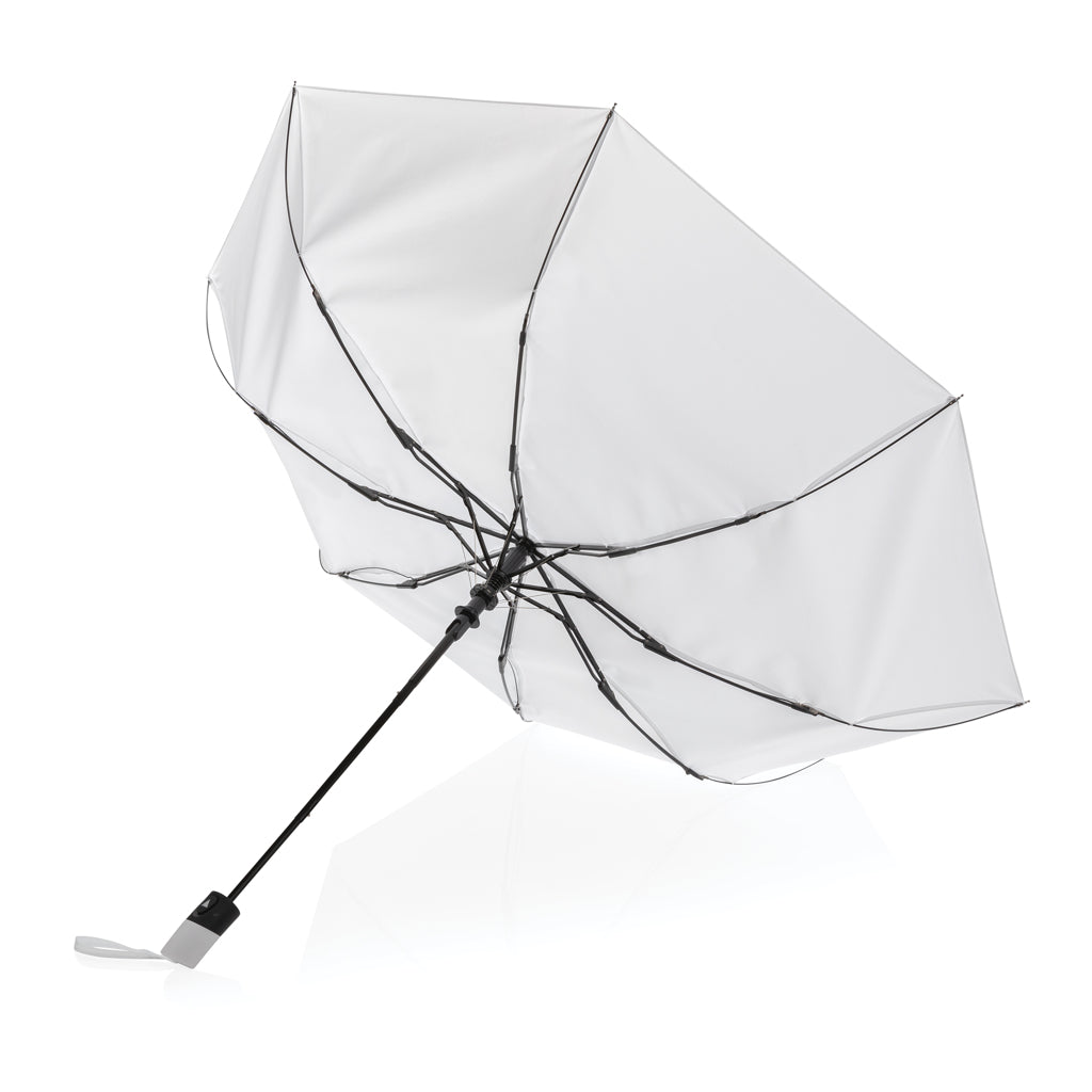 21' Impact AWARE™ RPET 190T mini auto open umbrella - White