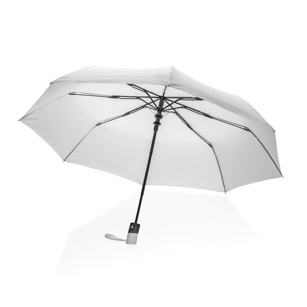21' Impact AWARE™ RPET 190T mini auto open umbrella - White