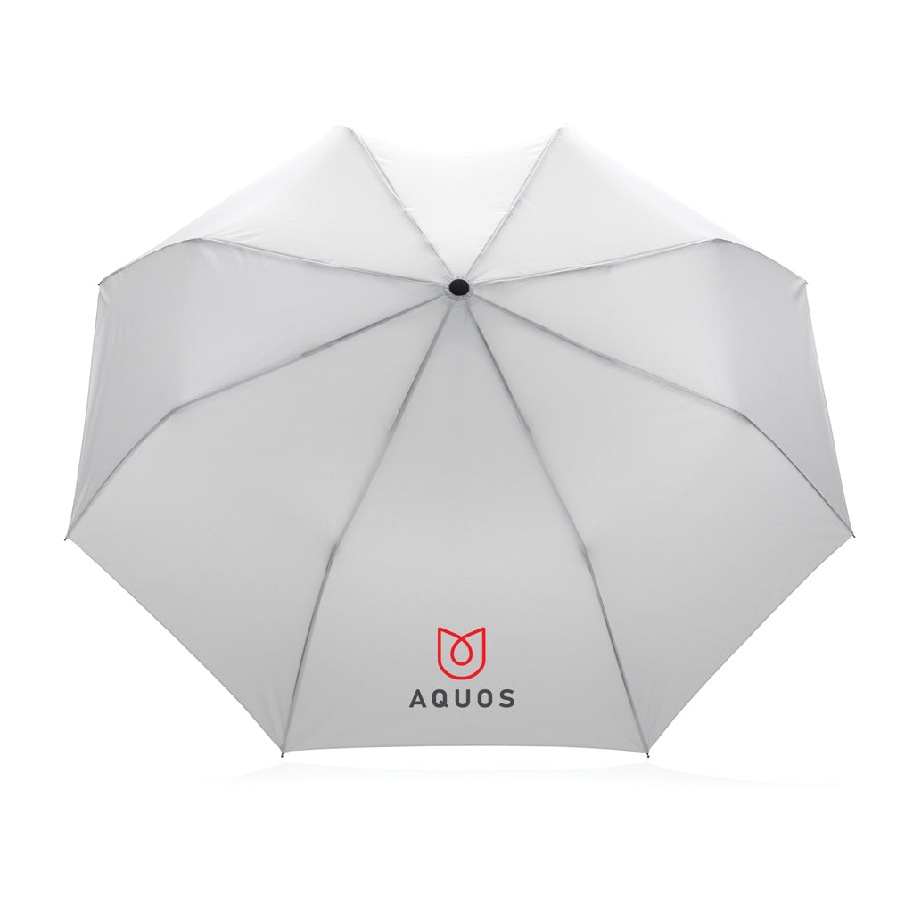 21' Impact AWARE™ RPET 190T mini auto open umbrella - White