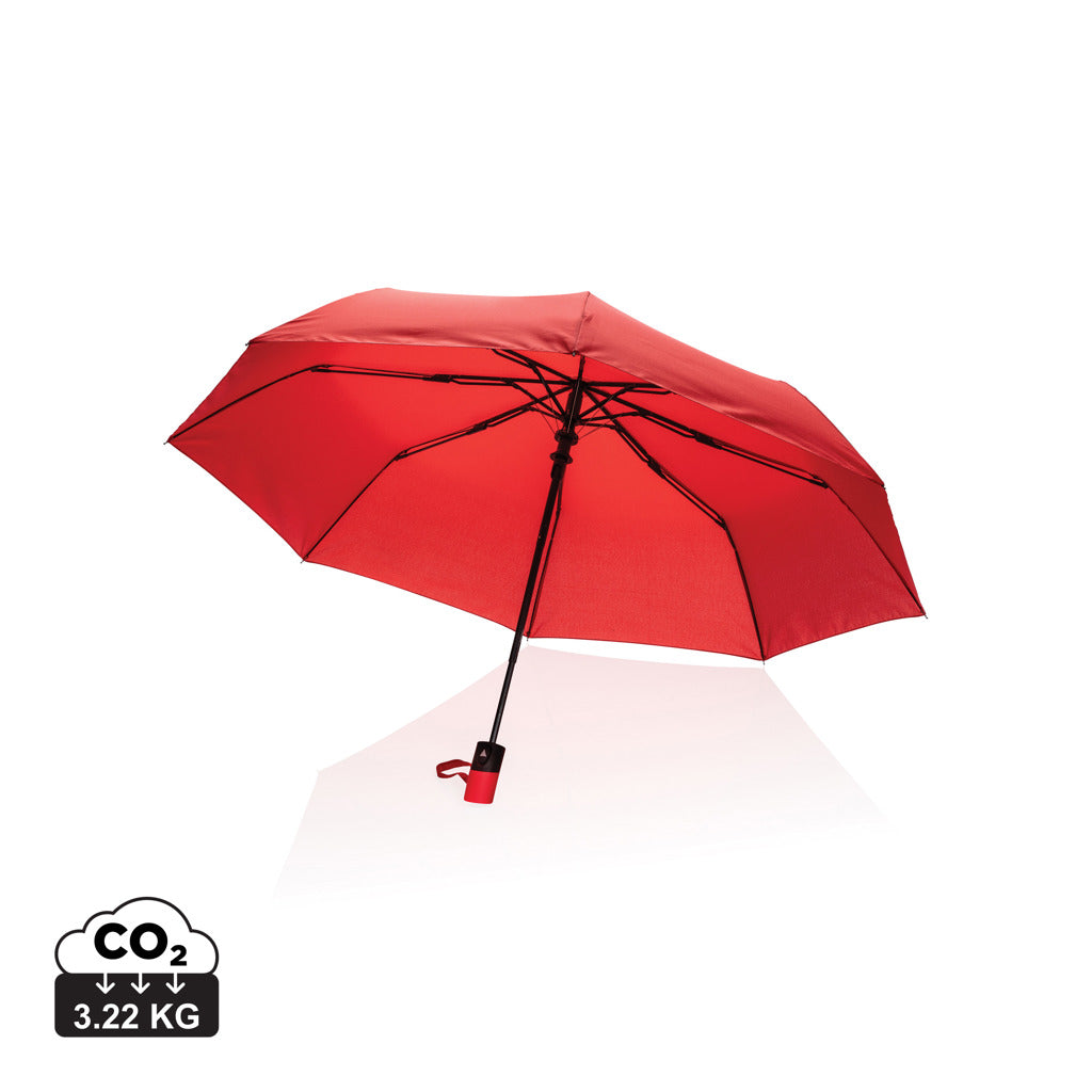 21' Impact AWARE™ RPET 190T mini auto open umbrella - Red