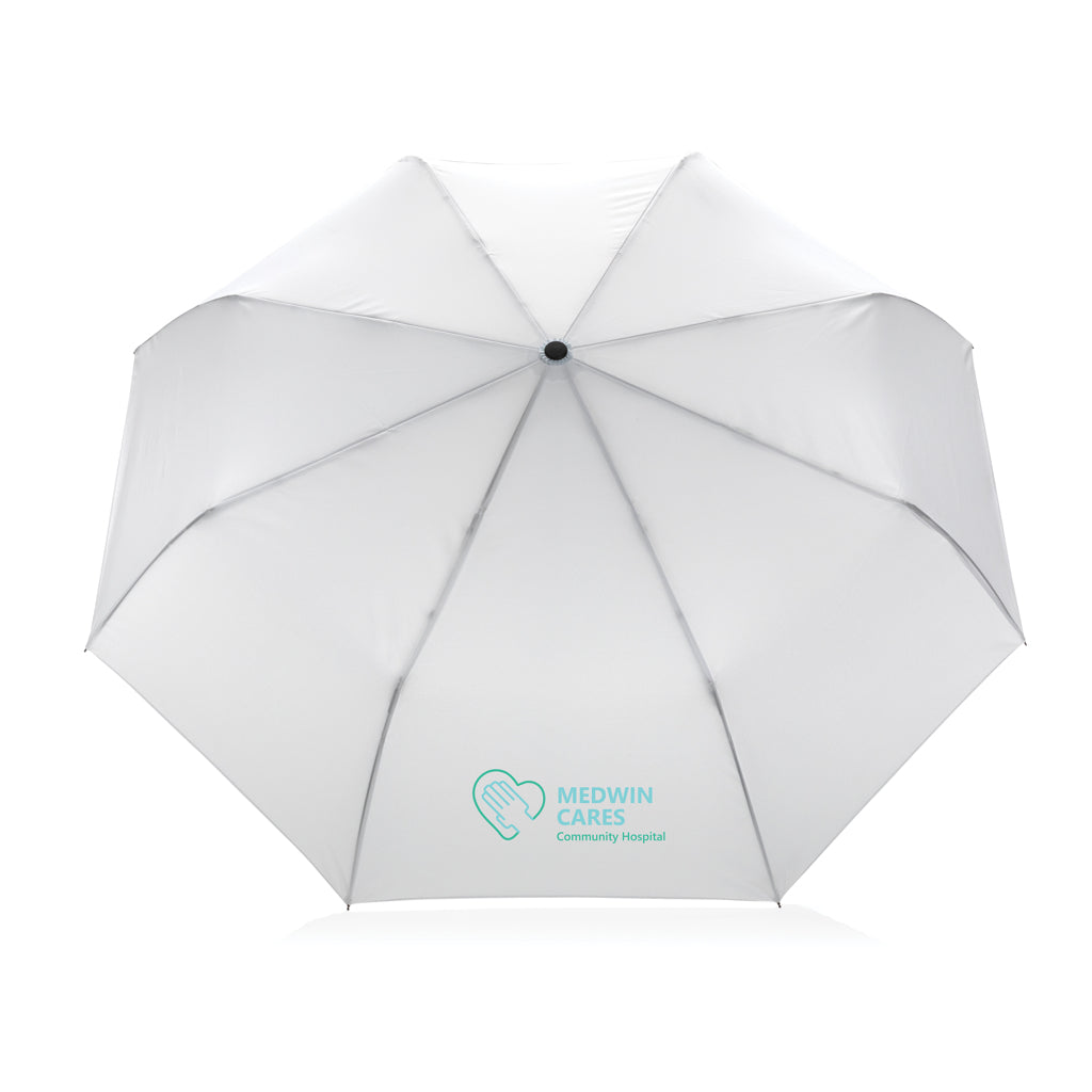 21' Impact AWARE™ RPET 190T auto open/close umbrella - White