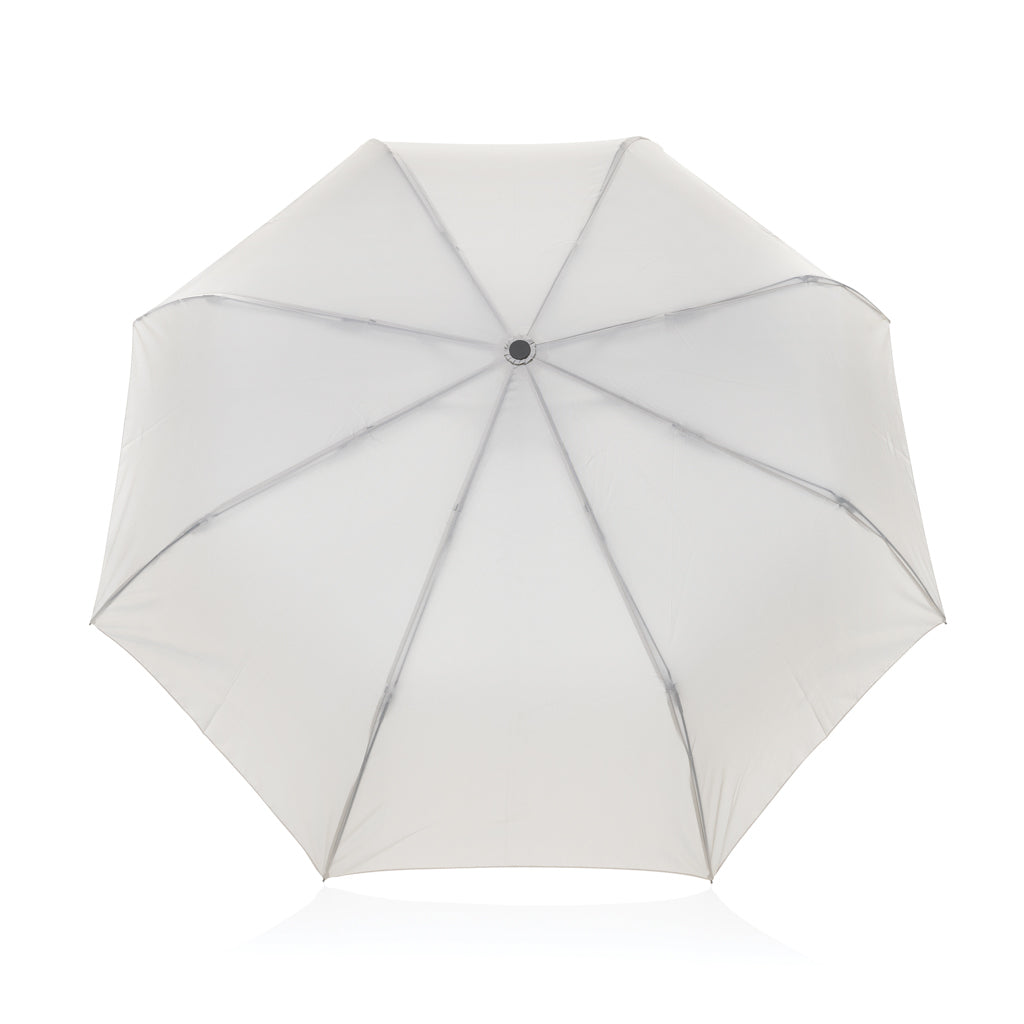 Kaycey 21' AWARE™ RPET Acacia wood mini auto open umbrella - Beige