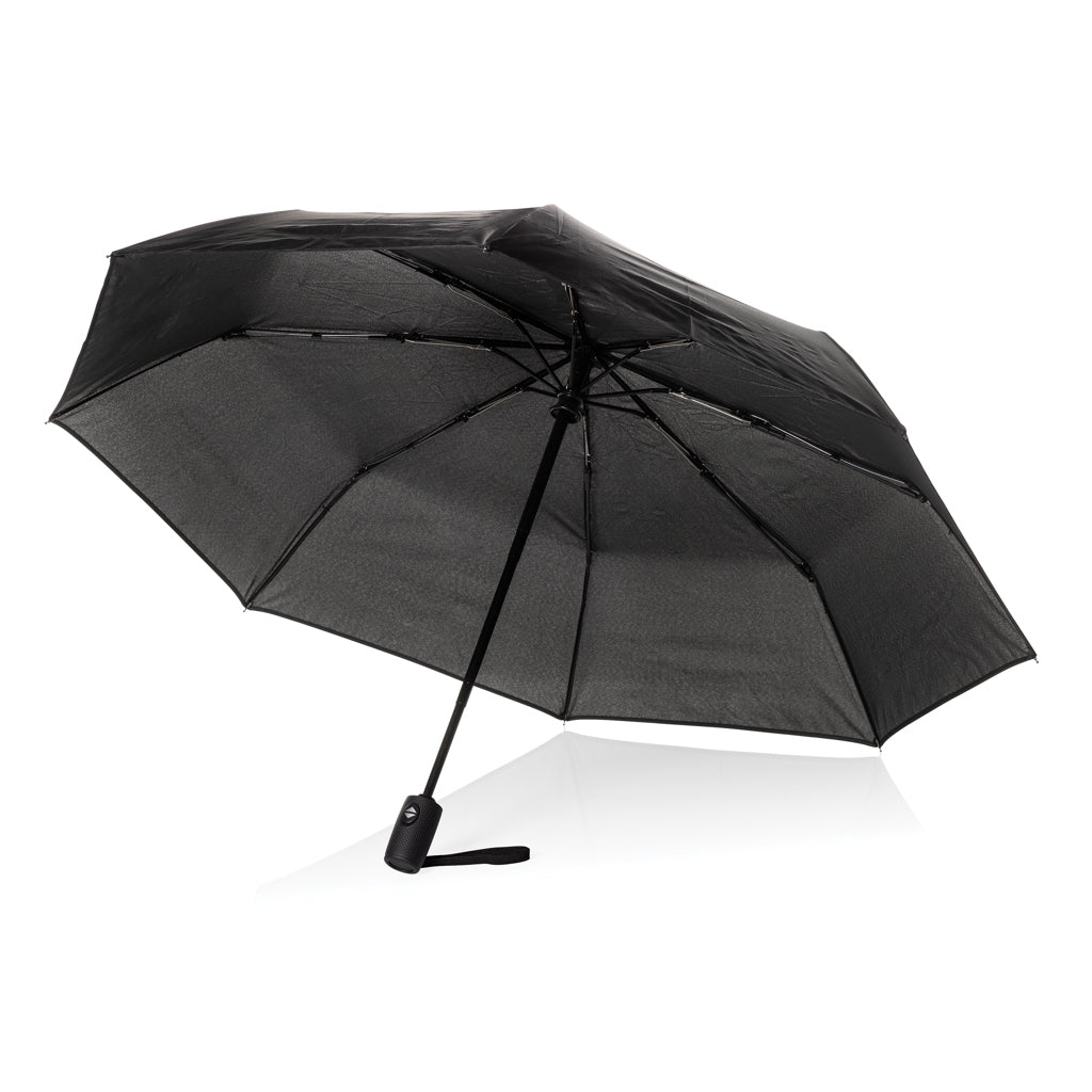 Swiss Peak Vito Aware™ RPET 21 inch auto open/close umbrella - Black