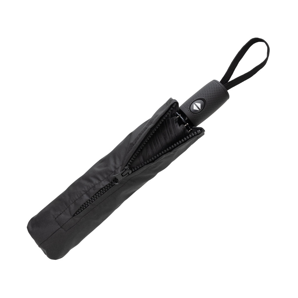 Swiss Peak Vito Aware™ RPET 21 inch auto open/close umbrella - Black