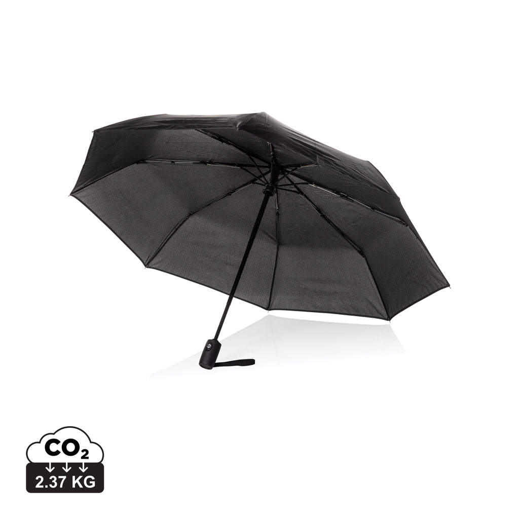 Swiss Peak Vito Aware™ RPET 21 inch auto open/close umbrella - Black
